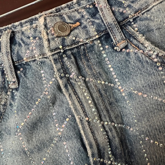 Zara rhinestone shorts NWOT - Picture 2 of 6